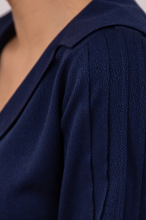 Блузка Амальфи с кокетными завязками, синий цвет