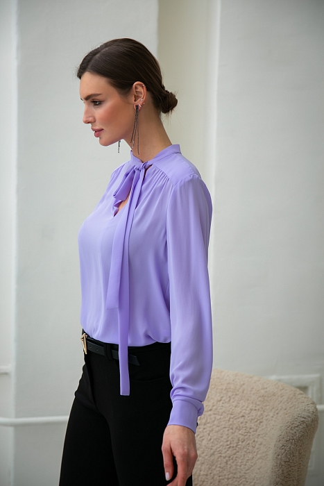 Кринс.1 Однотонная блузка с завязочкой 2 цвета