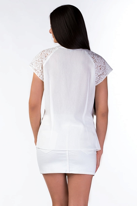 Блузка белая Нел.1 оптом от производителя RITINI